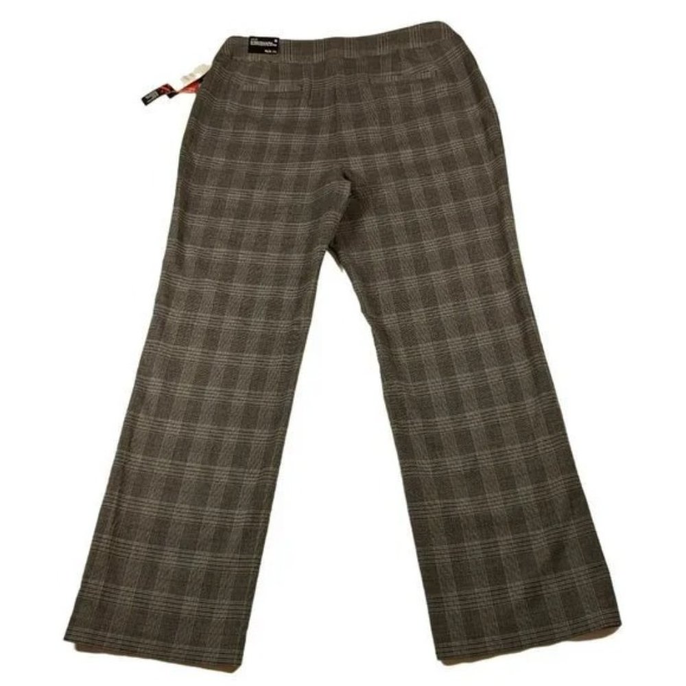 NWT Style & Co Julie Stretch Tan Black Plaid Dress Work Career Pants Trousers 16 - Picture 5 of 8